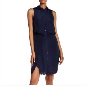 Parker Overlay Shirt Dress Navy